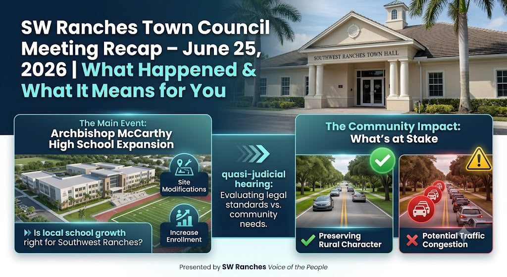 SW Ranches Town Council Meeting Recap